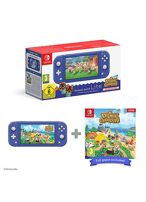 Nintendo Switch Lite Blue & Animal Crossing Horizons (3+) | Freemans
